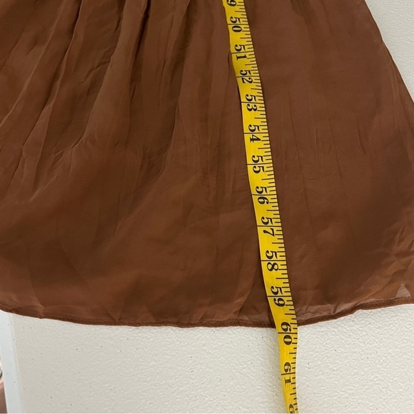 People Like Frank Maxi Dress Women's Medium Brown Strappy Lined Tiered FLAW - Picture 10 of 10